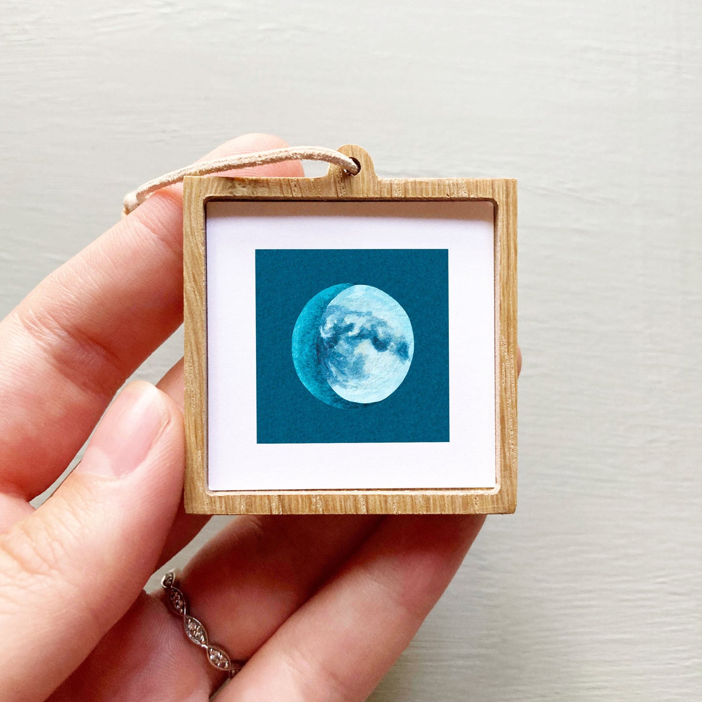 Mini 1" Waxing Gibbous Moon Watercolor Print