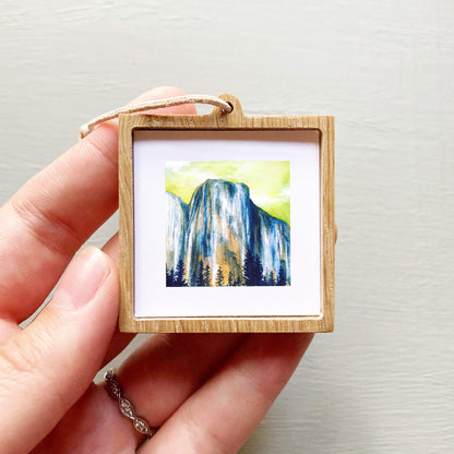 Mini 1" El Capitan Yosemite, California Watercolor Print