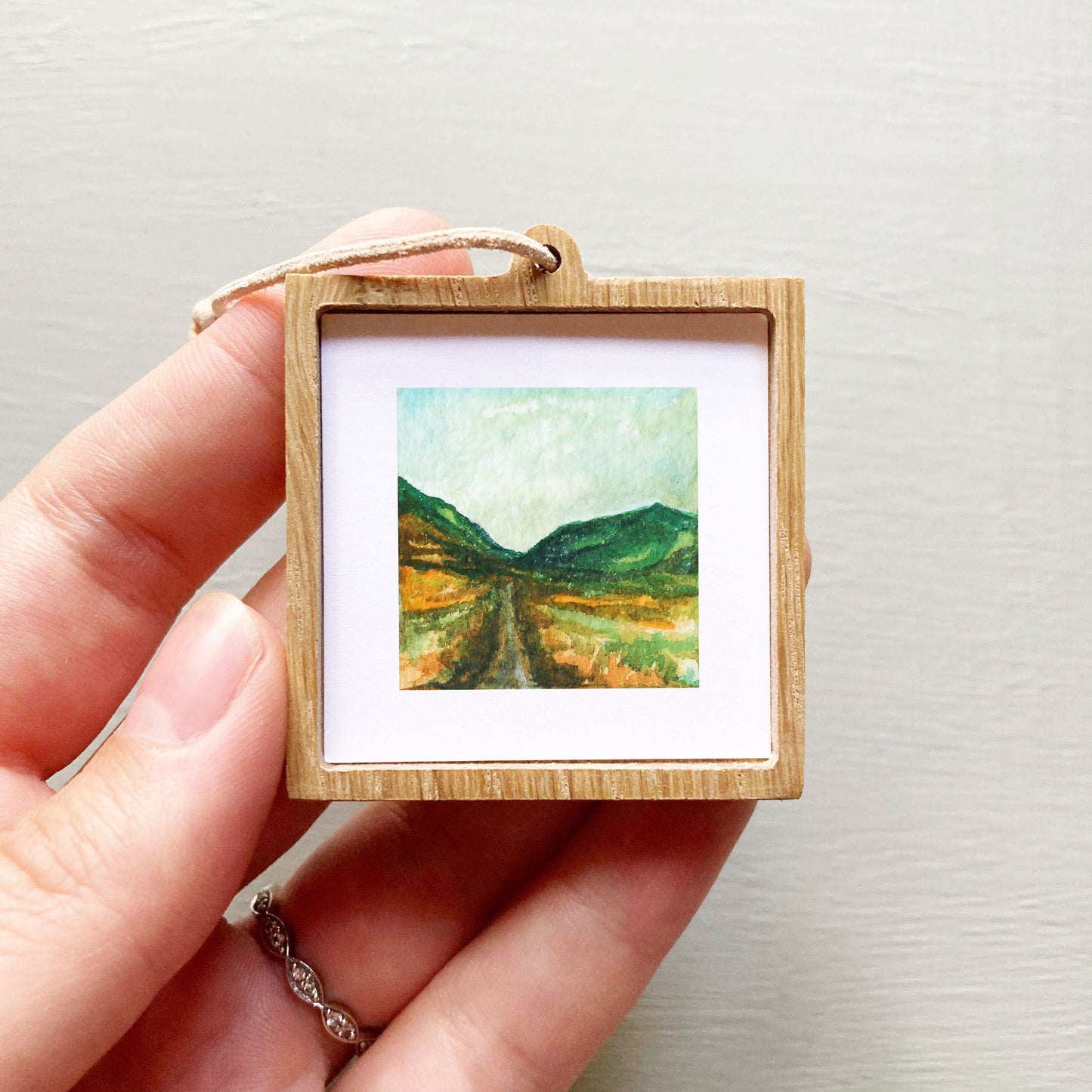 Mini 1" Mountain Path Watercolor Print