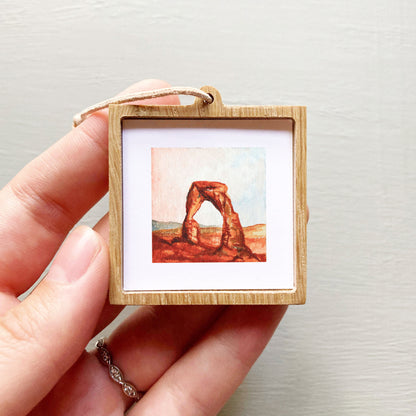 Mini 1" Delicate Arch, Arches National Park Watercolor Print