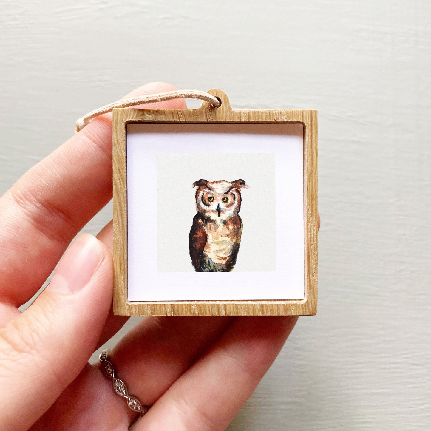 Mini 1" Owl Watercolor Print