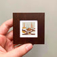 ORIGINAL Mini 1" Thanksgiving Turkey Dinner Watercolor Painting