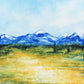 Bitterroot Mountains, Montana Watercolor Art Print