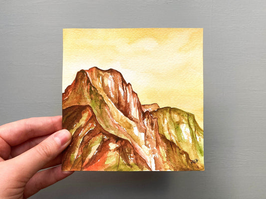 Mount Olympus Original Watercolor Painting