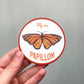 Butterfly fly on papillon nature waterproof sticker