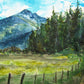 Bitterroot Valley, Stevensville, Montana Watercolor Art Print