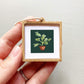ORIGINAL Mini 1" Schefflera Umbrella Plant Watercolor Painting