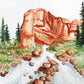 Cascade falls, Cedar Breaks, Utah Watercolor Art Print