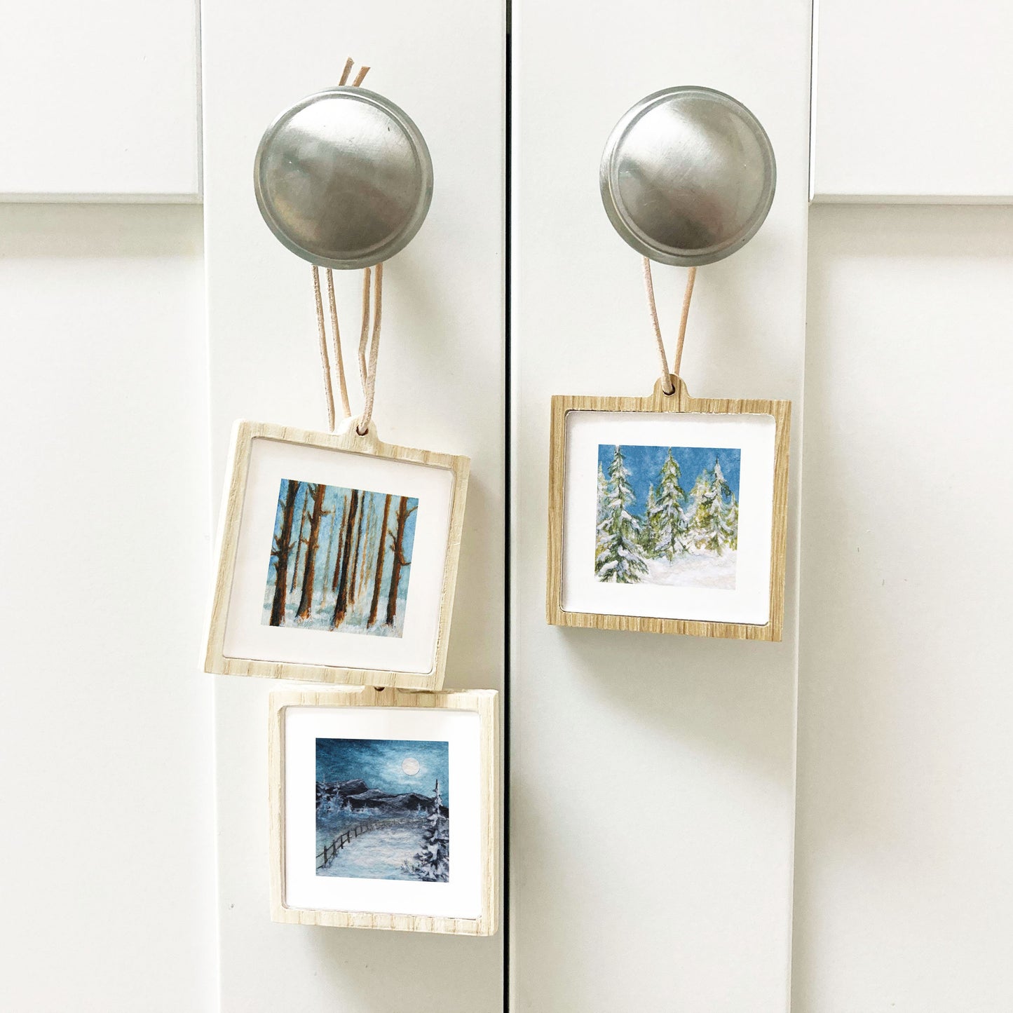 Mini 1" Snowshoeing Watercolor Print