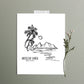 American Samoa National Park Continuous Line Print