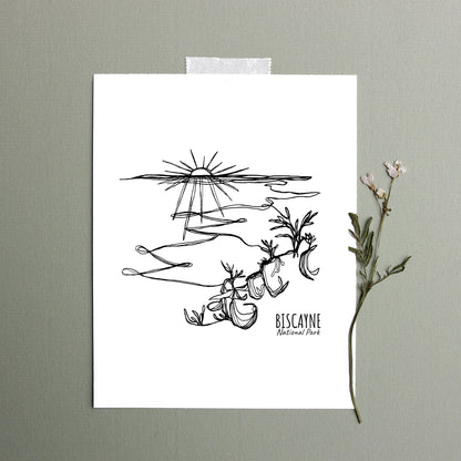 Biscayne National Park, Florida Continuous Line Print