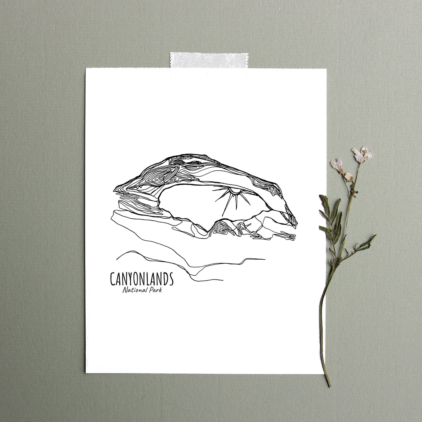 Canyonlands National Park, Utah Continuous Line Print