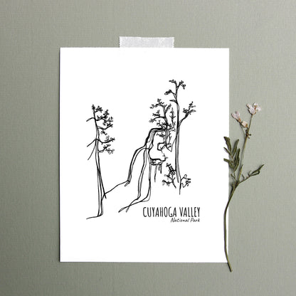 Cuyahoga Valley National Park, Ohio Continuous Line Print