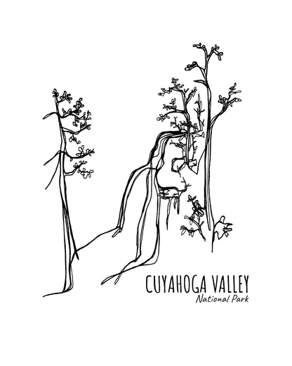 Cuyahoga Valley National Park, Ohio Continuous Line Print