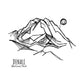 Denali National Park, Alaska Continuous Line Print