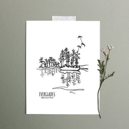 Everglades National Park, Florida Continuous Line Print