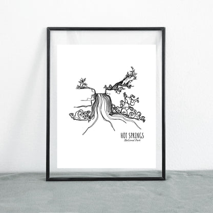 Hot Springs National Park, Arkansas Continuous Line Print