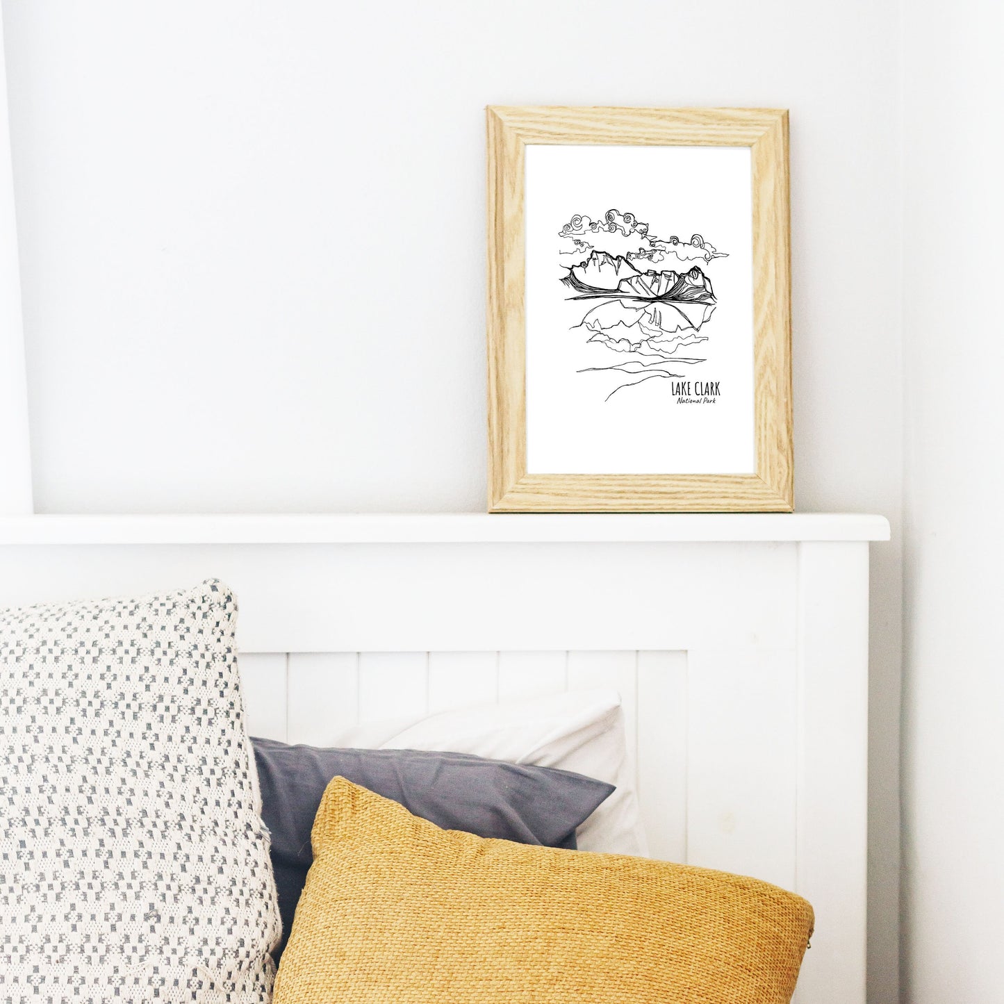 Lake Clark National Park, Alaska Continuous Line Print