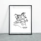 Shenandoah National Park, Virginia Continuous Line Print