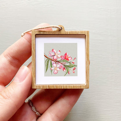 Mini 1" Apple Blossoms Watercolor Print