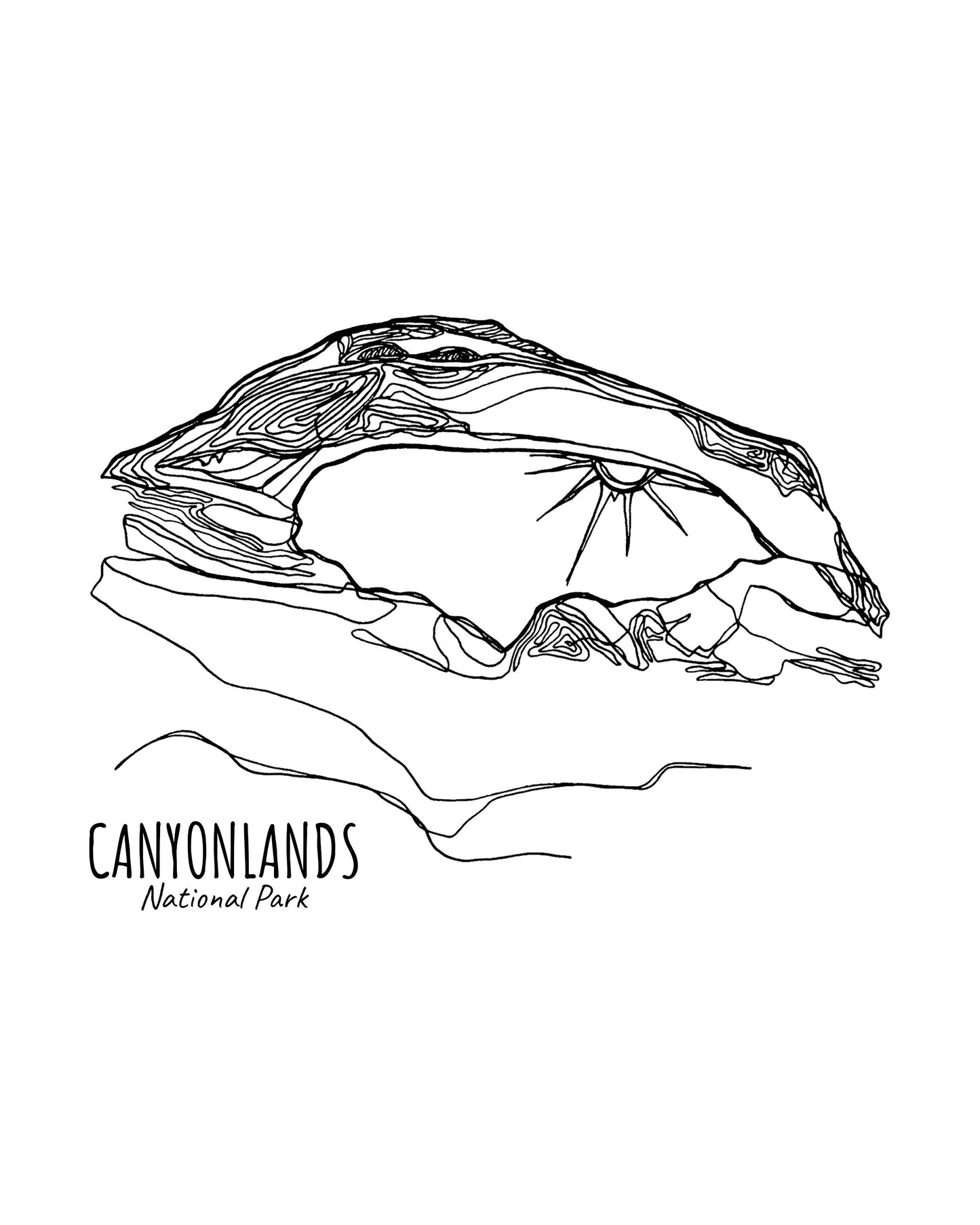 Canyonlands National Park, Utah Continuous Line Print