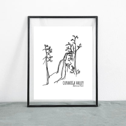 Cuyahoga Valley National Park, Ohio Continuous Line Print