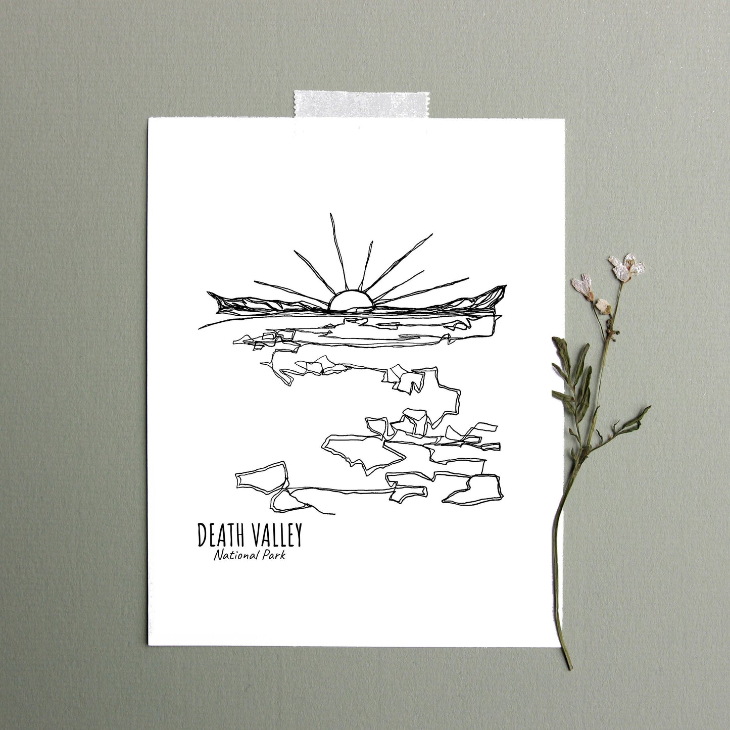 Death Valley National Park, California Continuous Line Print