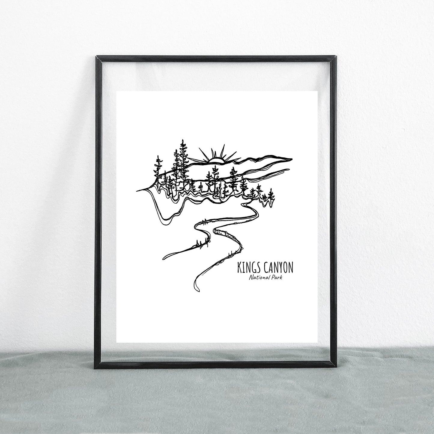 Kings Canyon National Park, California Continuous Line Print