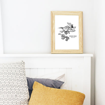 Petrified Forest National Park, Arizona Continuous Line Print
