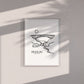 New River Gorge National Park, West Virginia Continuous Line Print