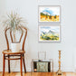 Flathead Lake, Kalispell, Montana Watercolor Art Print