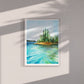 Flathead Lake, Kalispell, Montana Watercolor Art Print