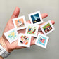 Mini 1" Fireworks 4th of July Tiny Watercolor Print