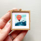 ORIGINAL Mini 1" Hot Air Balloon Watercolor Painting