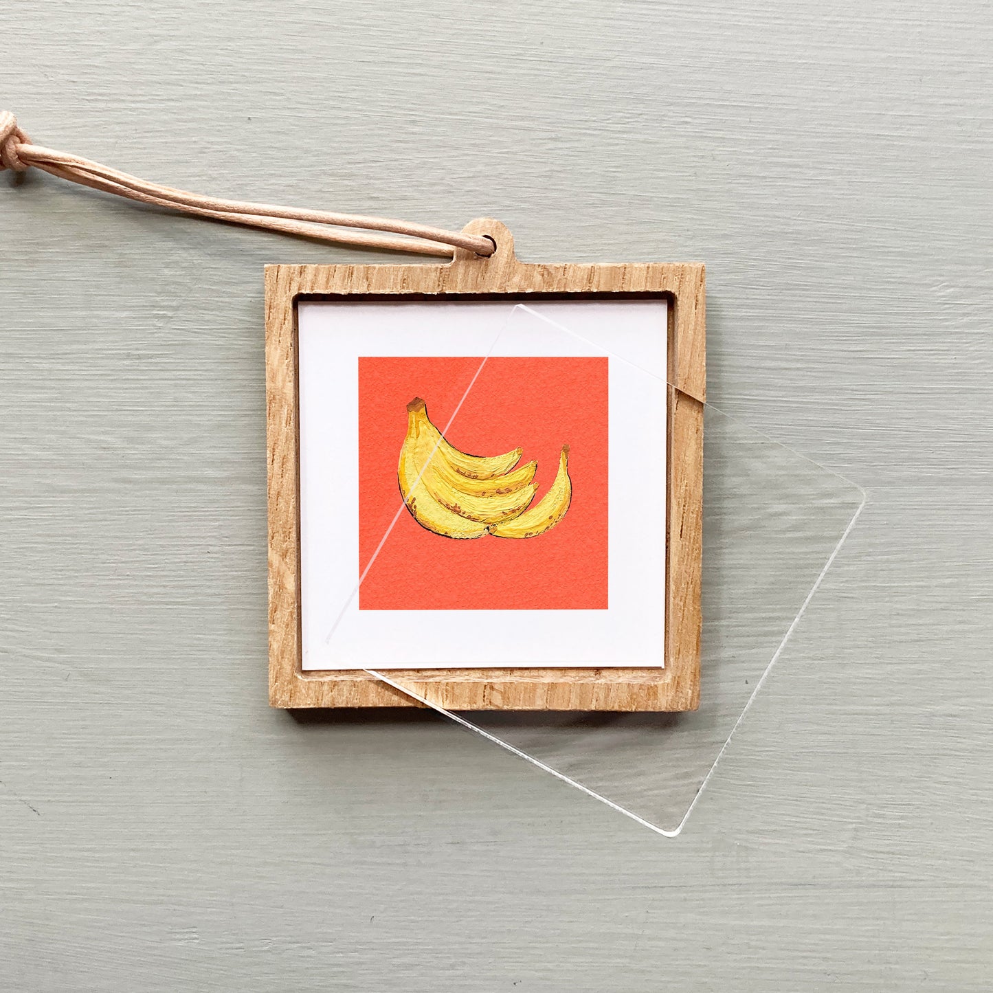 ORIGINAL Mini 1" Banana Gouache Original Painting