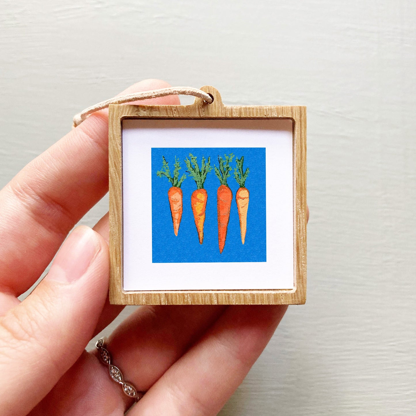 Mini 1" Carrots Gouache Art Print