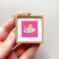 ORIGINAL Mini 1" Cheese Gouache Original Painting
