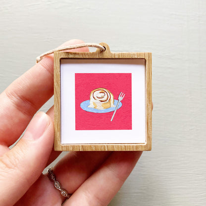 Mini 1" Cinnamon Roll Gouache Art Print