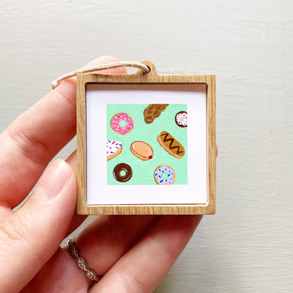 Mini 1" Donuts Gouache Art Print