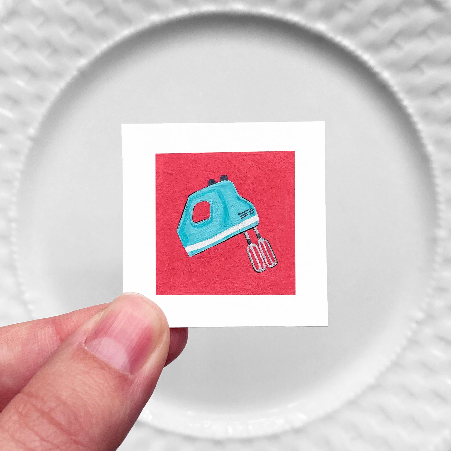 Mini 1" Hand Mixer Gouache Art Print