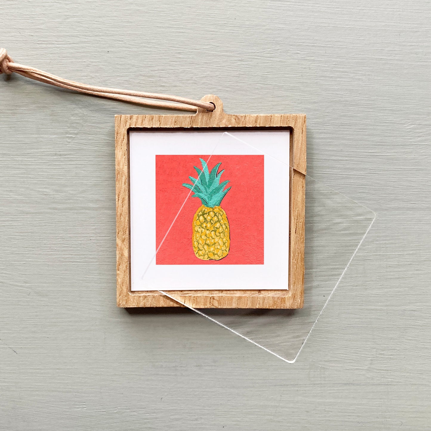 ORIGINAL Mini 1" Pineapple Gouache Original Painting
