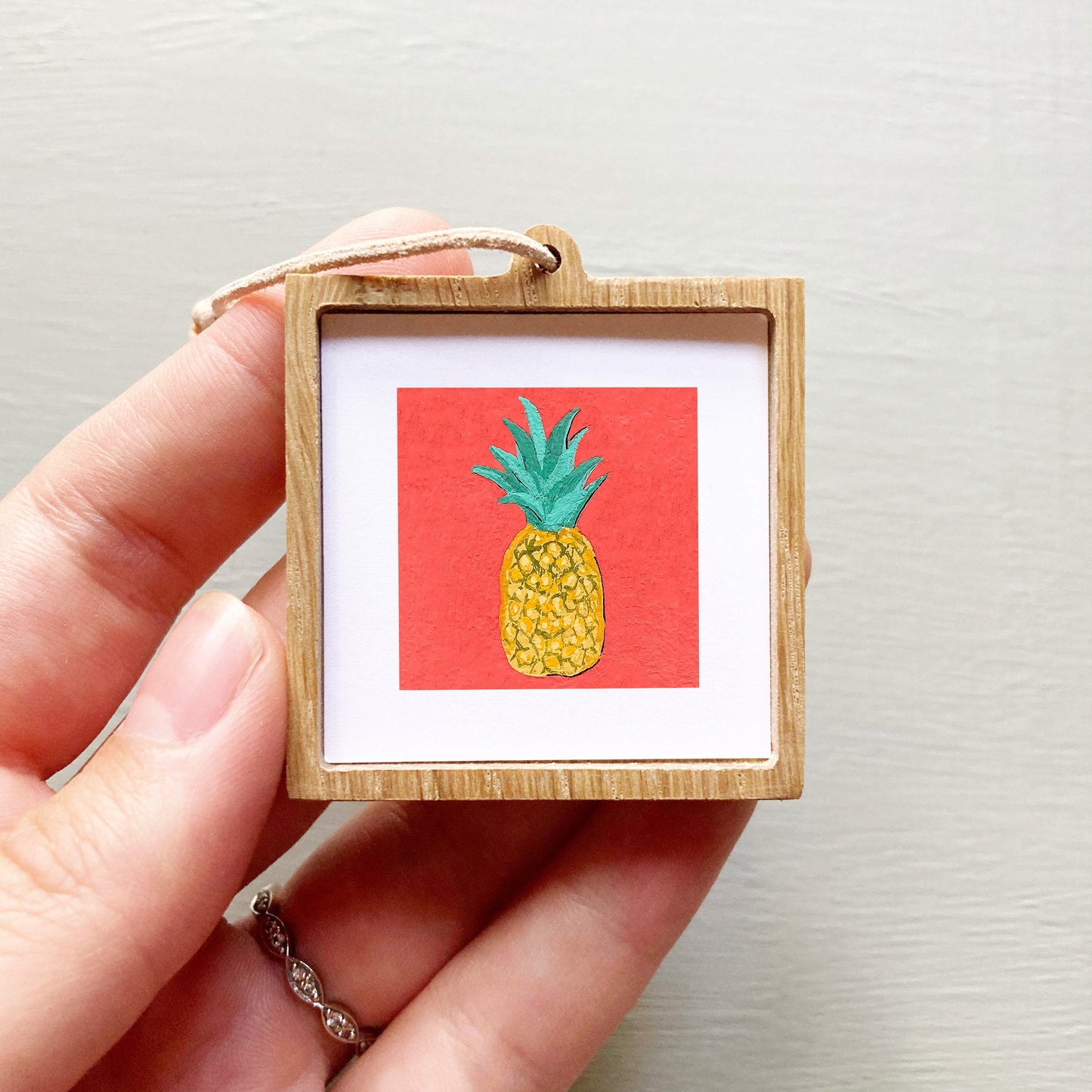 ORIGINAL Mini 1" Pineapple Gouache Original Painting