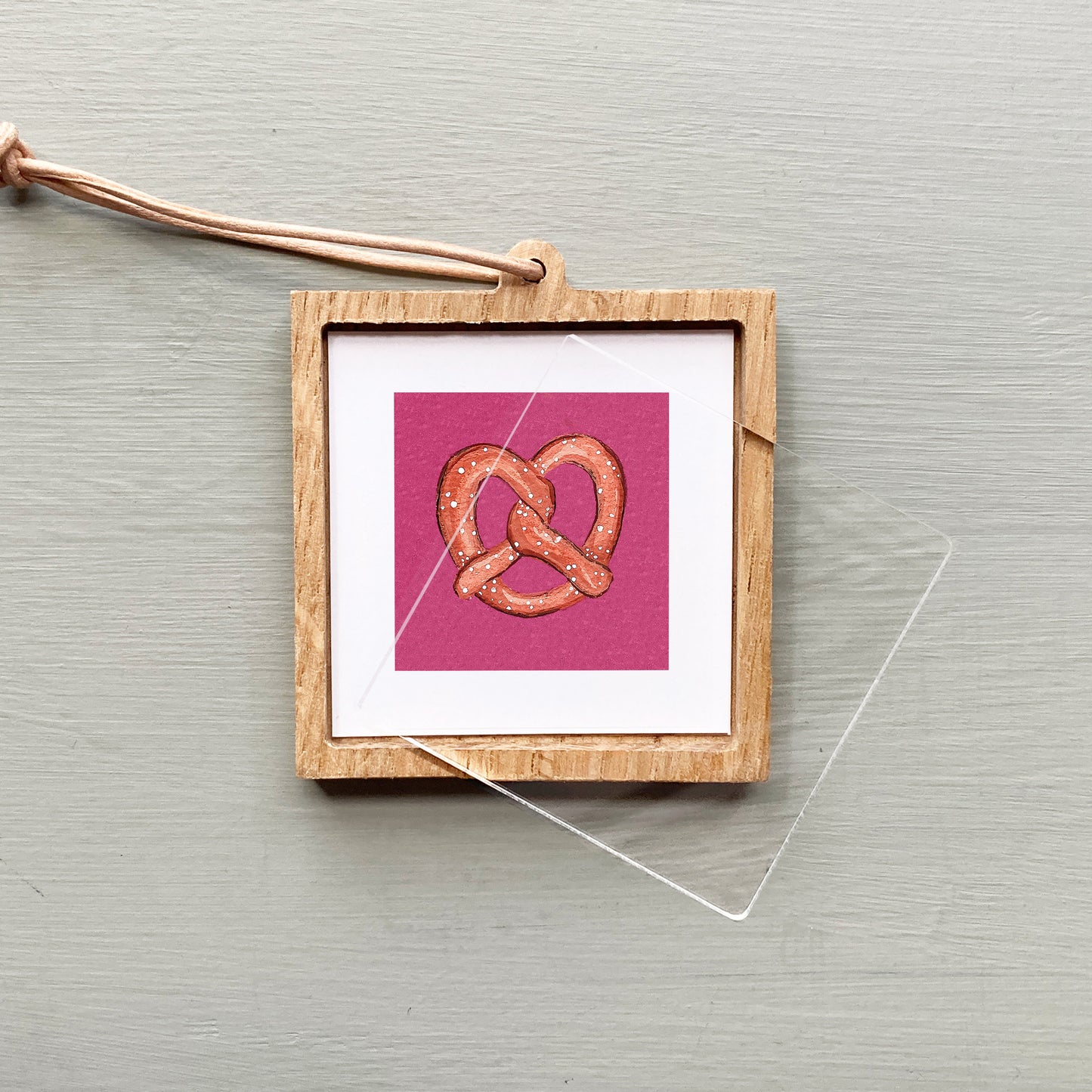 ORIGINAL Mini 1" Pretzel Gouache Original Painting