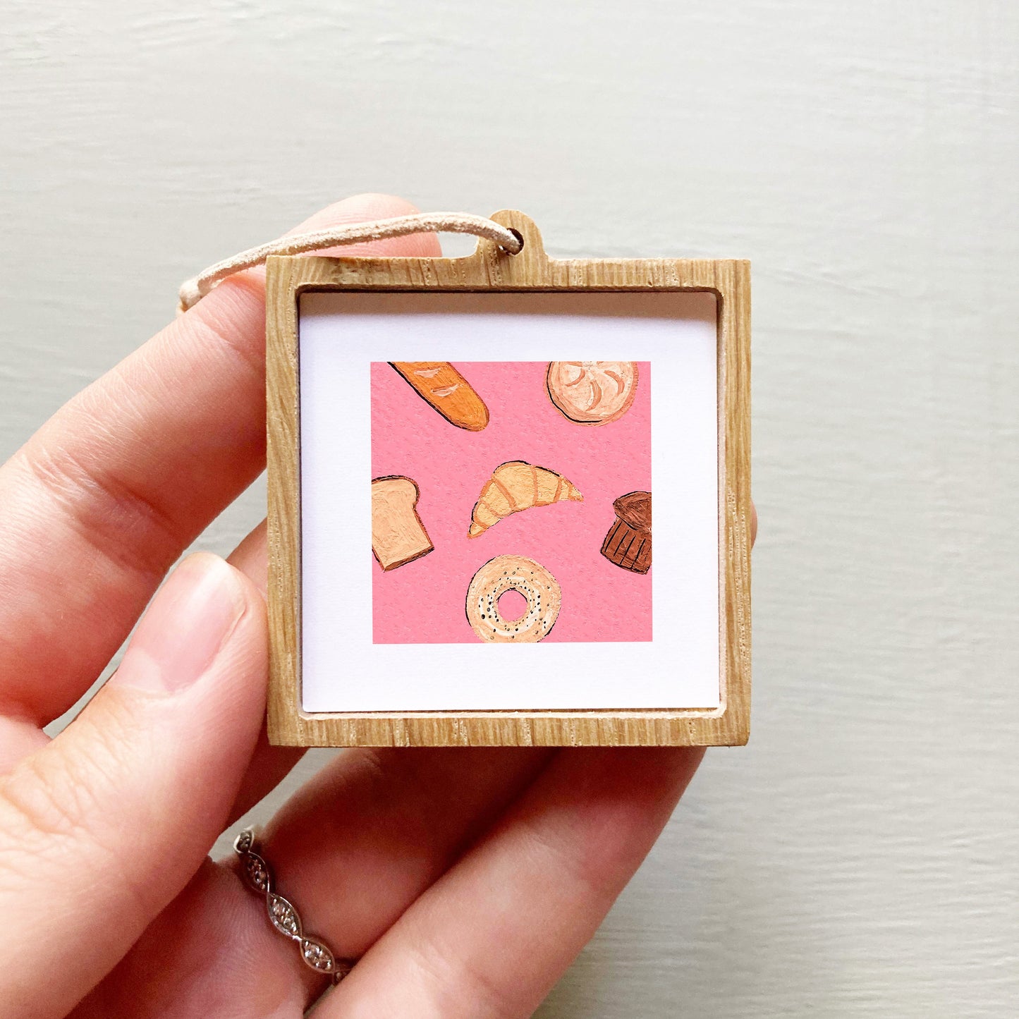 ORIGINAL Mini 1" Bread Gouache Original Painting