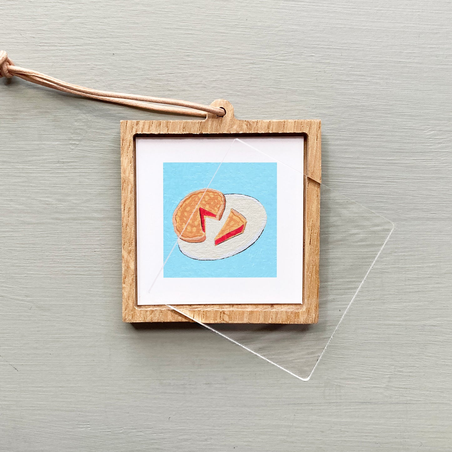 ORIGINAL Mini 1" Pie Gouache Original Painting