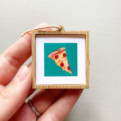 Mini 1" Pizza Gouache Art Print