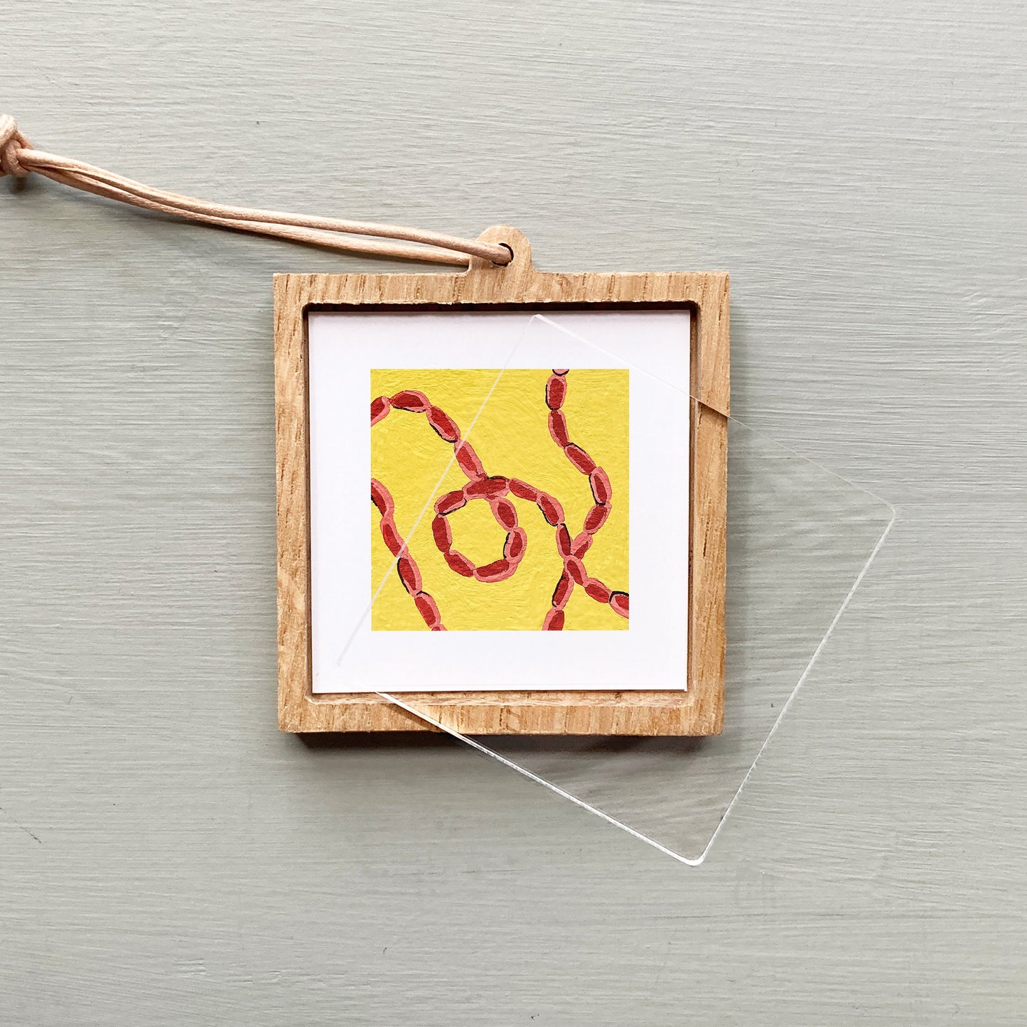 ORIGINAL Mini 1" Sausage Gouache Original Painting