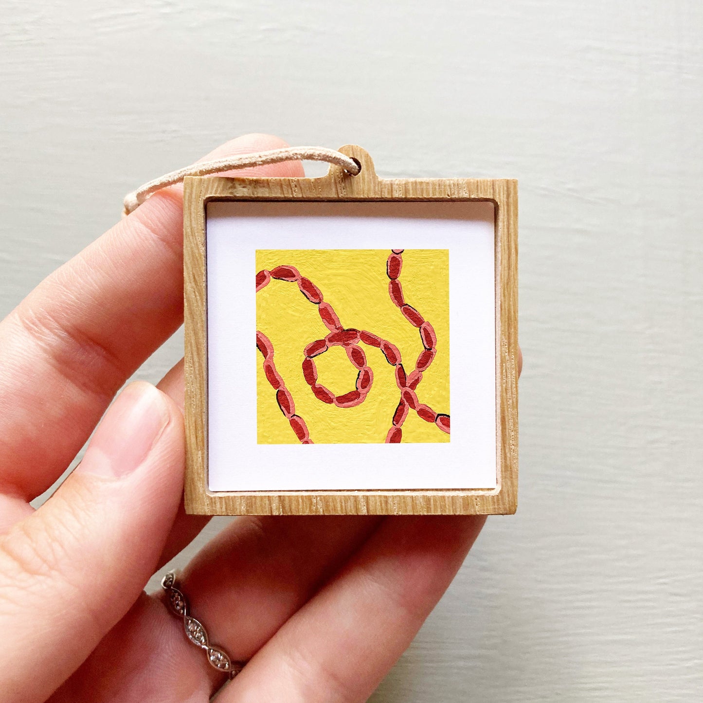 ORIGINAL Mini 1" Sausage Gouache Original Painting