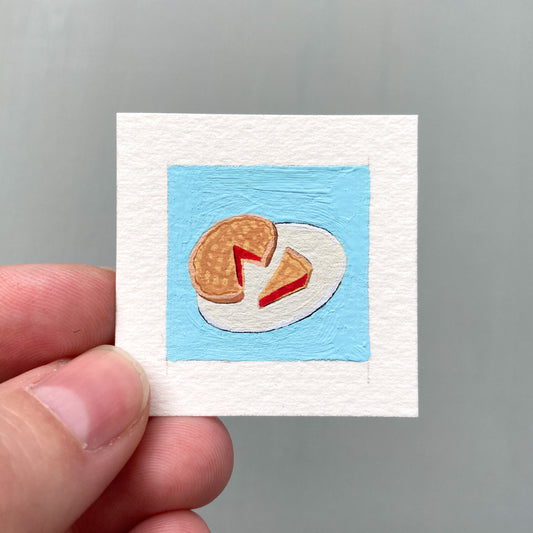 ORIGINAL Mini 1" Pie Gouache Original Painting